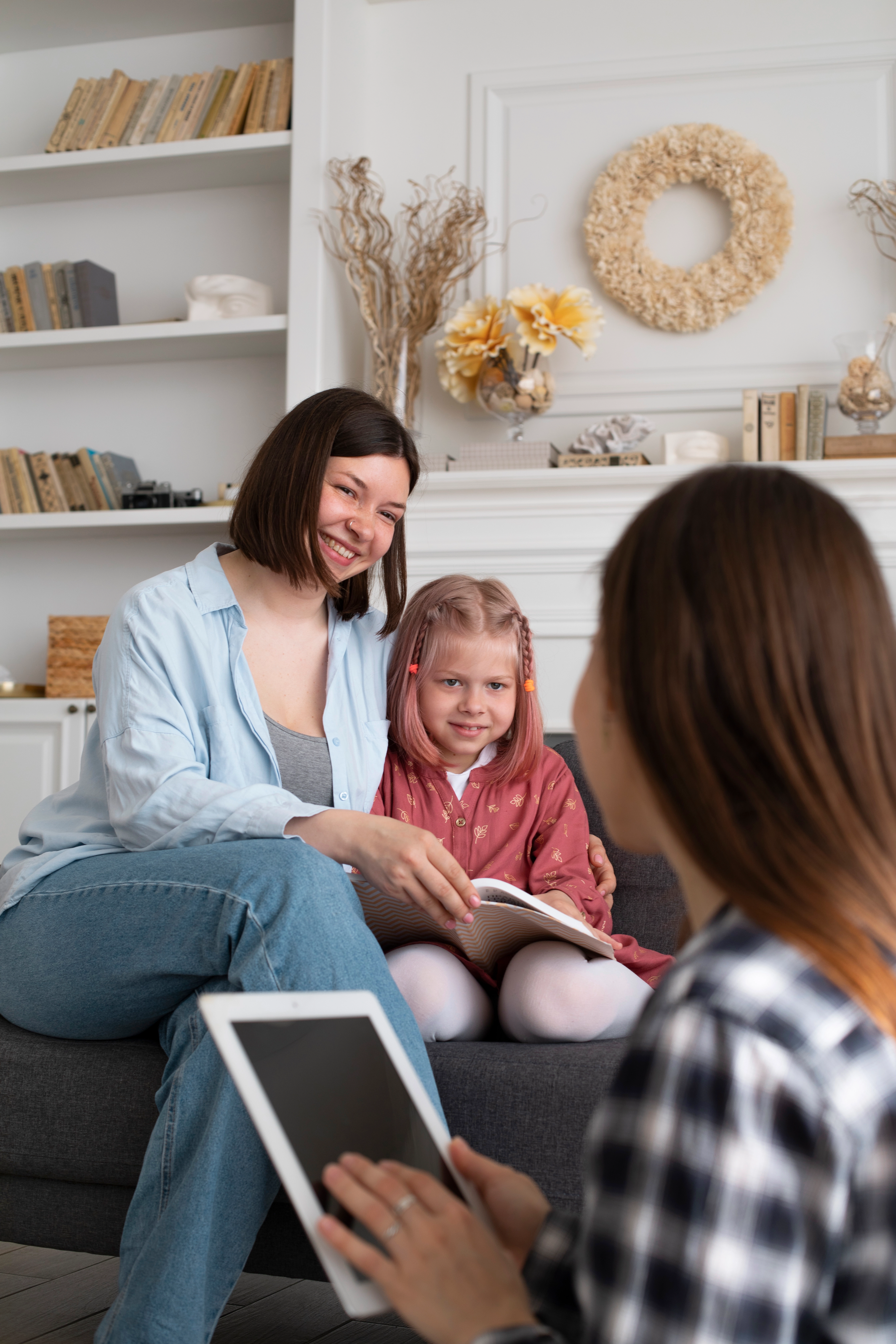Young person receiving support